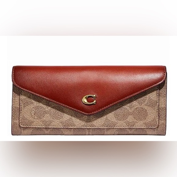 NWT Coach Signature Logo Wyn Colorblock Wallet - Picture 2 of 4